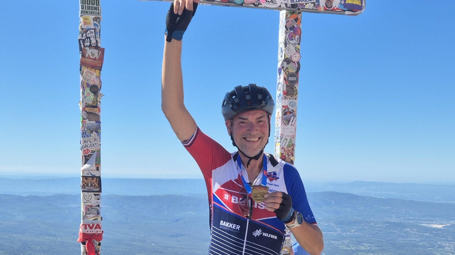 Crewlid Ralph beklom de Mont Ventoux voor het goede doel